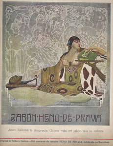 Cartel para Heno de Pravia por Isidoro Guinea en 1916.