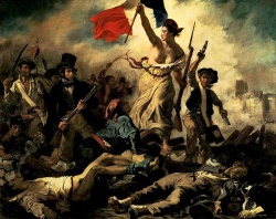 La libertad guiando al pueblo, de Eugène Delacroix (1830)